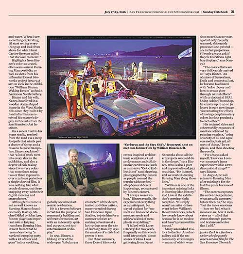 Chronicle Dateline Article about William Binzen and Burning Man.